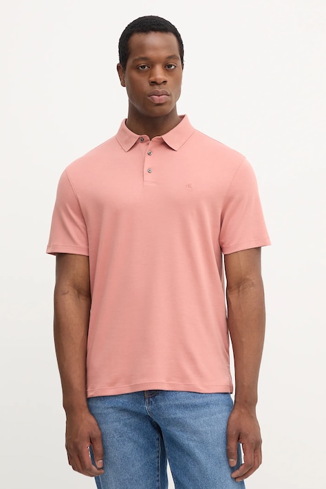 Calvin Klein pamut póló narancssárga, sima, LV04LB276G