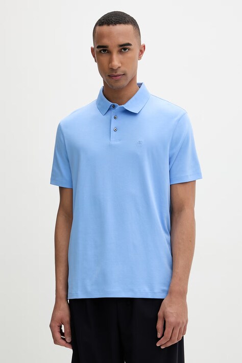 Calvin Klein polo męskie bawełniane niebieskie LV04LB276G