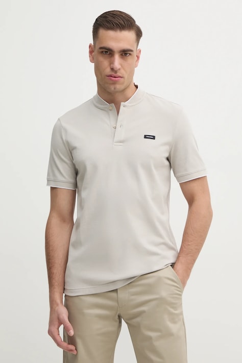 Πόλο Calvin Klein χρώμα: μπεζ, K10K114139