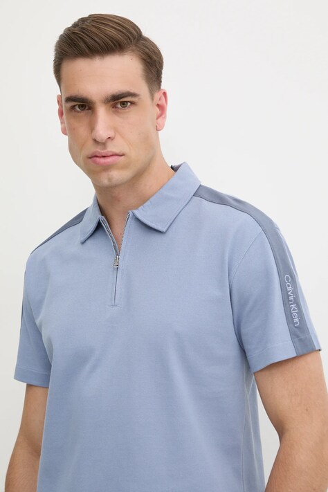 Хлопковое поло Calvin Klein Jeans однотонное J30J327240