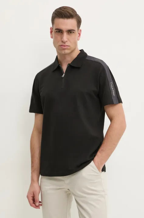 Calvin Klein Jeans polo in cotone colore nero J30J327240