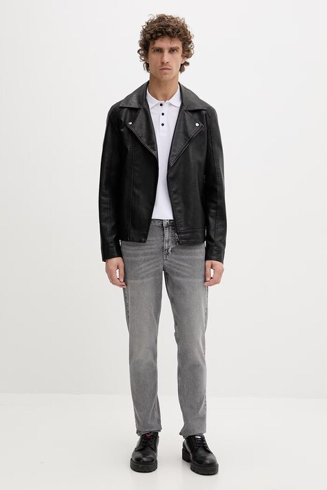 Karl Lagerfeld Jeans поло чоловіче бавовняне — SS25-POM08W, білий — фото 2