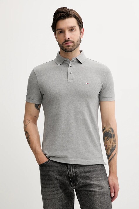 Tommy Hilfiger tricou polo culoarea verde, uni, MW0MW17771