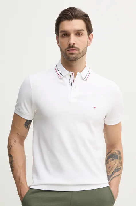 Tommy Hilfiger polo uomo colore bianco MW0MW38459