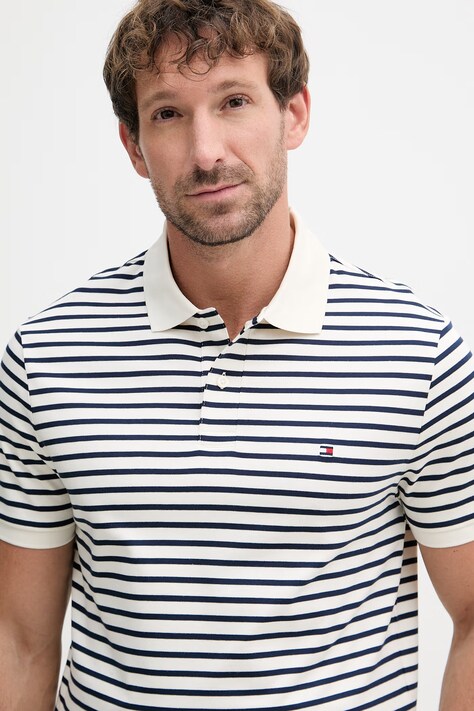 Tommy Hilfiger polo męskie bawełniane granatowe MW0MW39994
