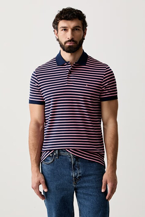 Tommy Hilfiger polo pánské bavlněné námořnicky modré MW0MW39994