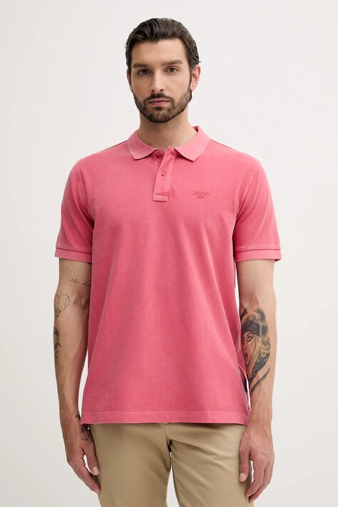 Joop! polo męski kolor różowy gładki 30045619