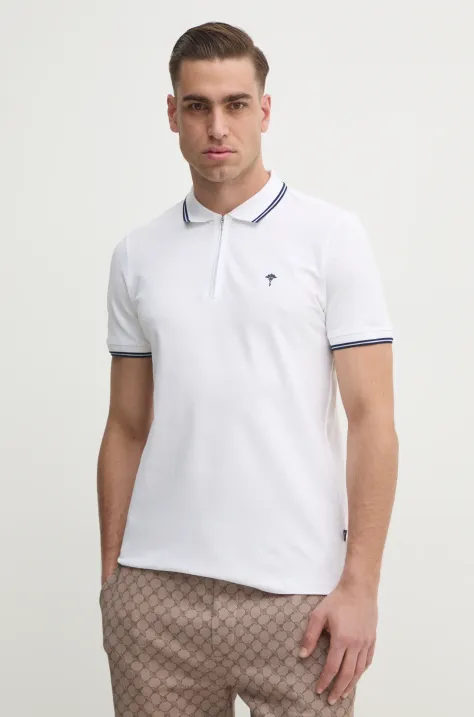 Joop! tricou polo barbati, culoarea alb, neted, 30045544