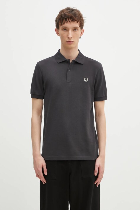 Fred Perry polo shirt men’s gray color with an application M6000.V56