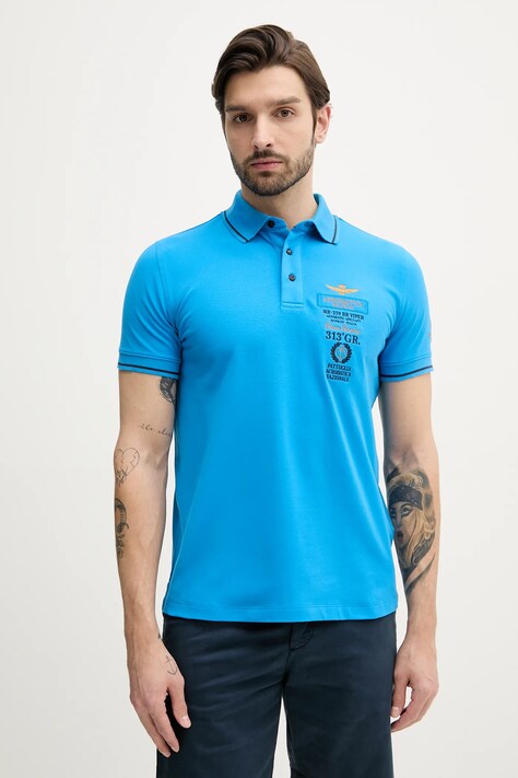 Поло Aeronautica Militare чоловіче з аплікацією PO1853P191