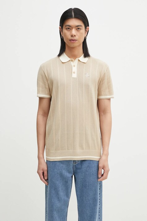 Filling Pieces cotton polo shirt Knit Polo men’s beige color smooth 80713669976