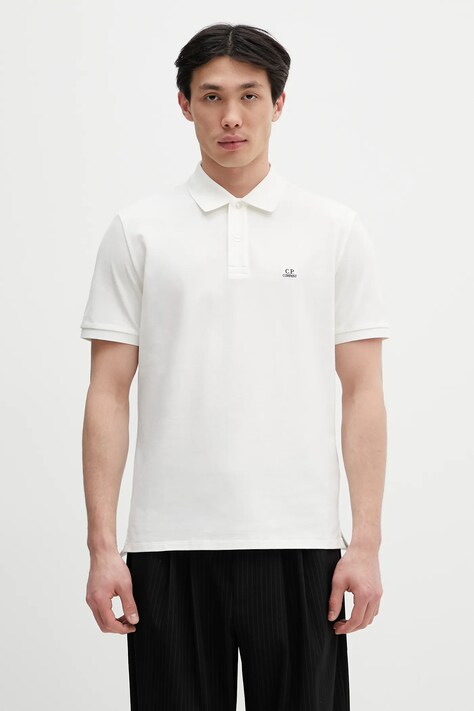 C.P. Company tricou polo culoarea bej, uni, 18CMPL065A005263W