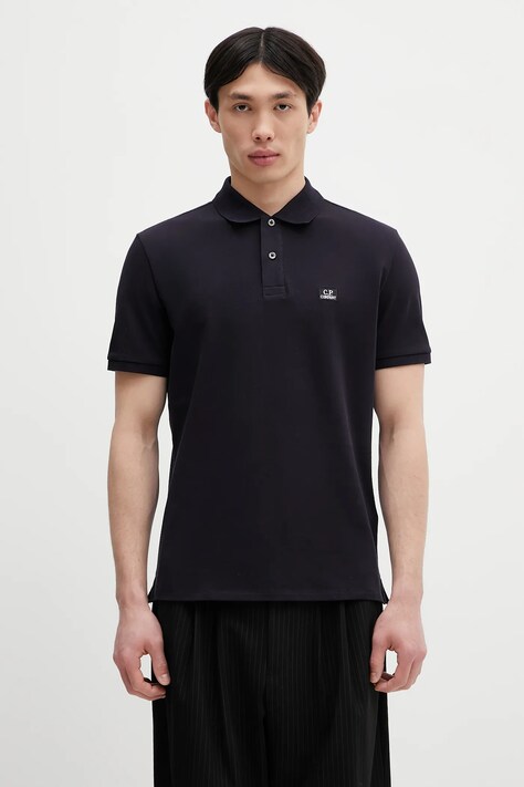 C.P. Company tricou polo culoarea bleumarin, uni, 18CMPL065A005263W