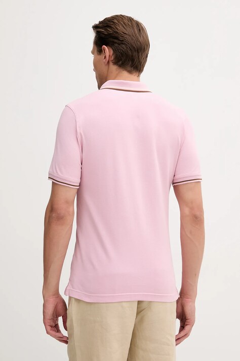 Поло United Colors of Benetton — SS25-POM0EA, рожевий — фото 3