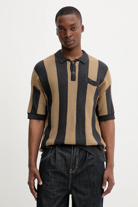 Polo majica The Ragged Priest boja: siva, s uzorkom, RPSS252030KW