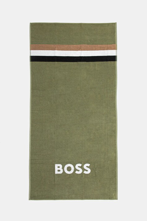 Bavlněný ručník BOSS zelená barva, 50540419
