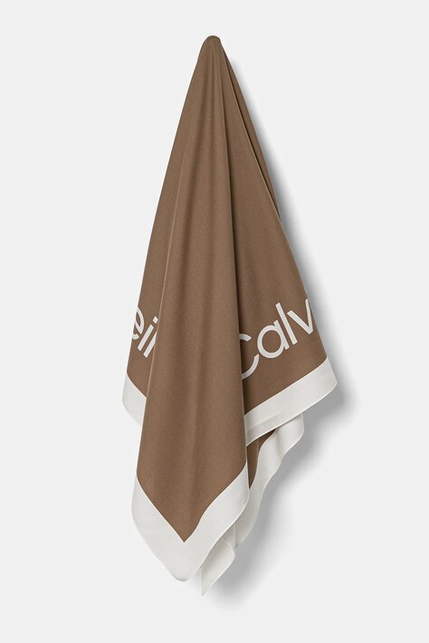 Хустка Calvin Klein жіноча колір бежевий візерунок K60K612882