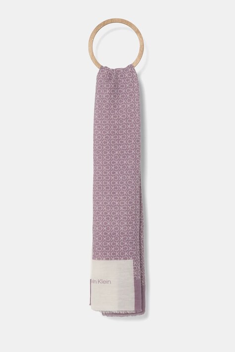 Calvin Klein eșarfă cu in culoarea violet, modelator, K60K612895