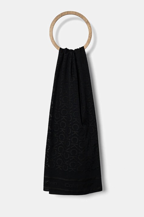 Šátek Calvin Klein černá barva, K60K612971