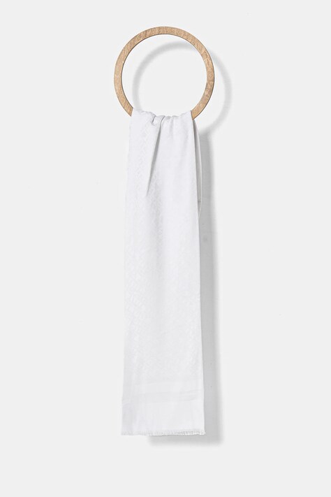 Šála Tommy Hilfiger bílá barva, AW0AW16852
