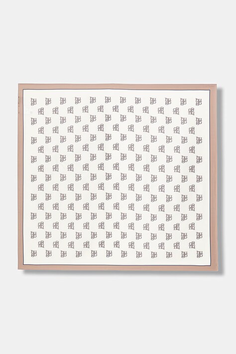 HUGO chusta Auraize damska kolor beżowy wzorzysta 50535470