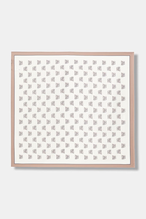 HUGO chusta Auraize damska kolor beżowy wzorzysta 50535470