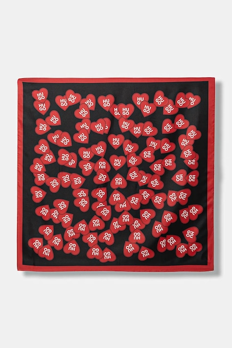 HUGO eșarfă Auraize neagră 50535470