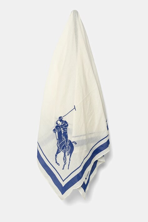 Polo Ralph Lauren pamut sál bézs, női, mintás, 455938482