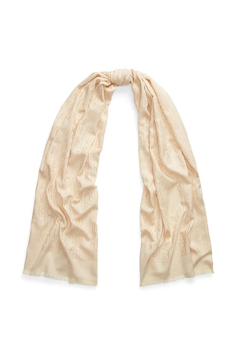 Κασκόλ Lauren Ralph Lauren χρώμα: μπεζ, 454937219