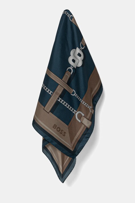 BOSS selyem kendő sárga, mintás, 50536118