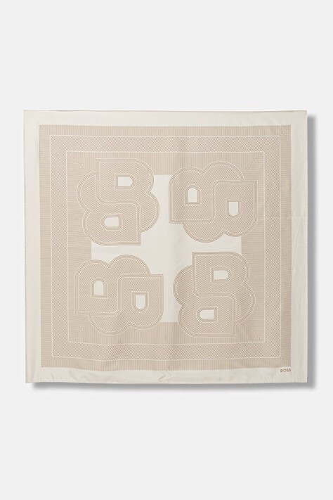 Шелковый платок на шею BOSS цвет жёлтый узор 50536118