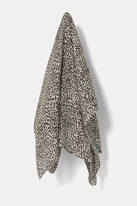 Šál s prímesou vlny Twinset béžová farba, vzorovaný, 251TA4340