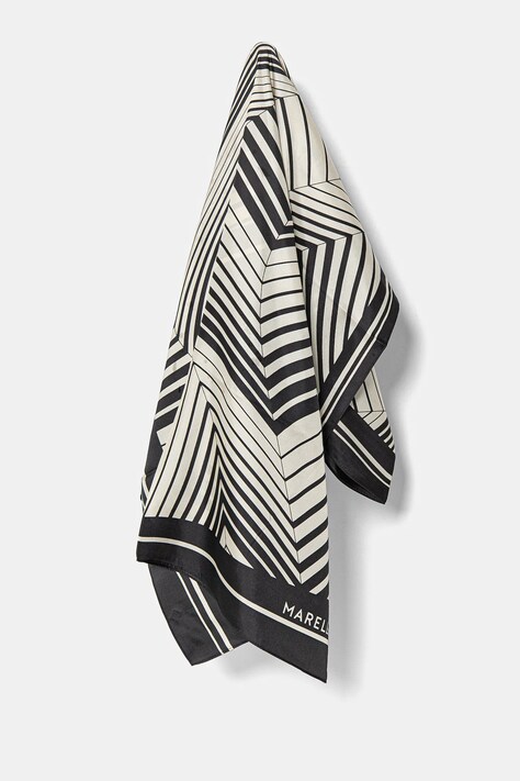 Шовкова шаль Marella AMOS жіночий колір сірий візерунок 2513541066200