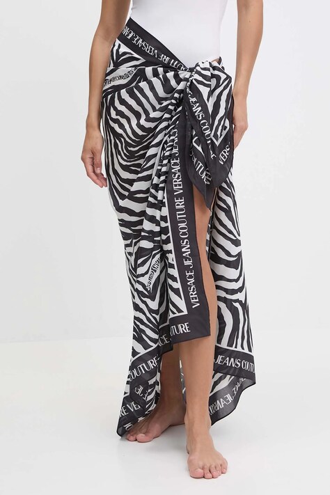 Versace Jeans Couture pareo fekete, 78HA7H04 ZG360