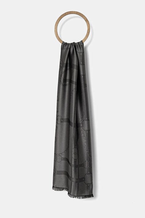 Šála Guess JACQUARD šedá barva, AW5264 VIS03