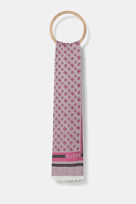 Guess eșarfă KEFIAH femei, culoarea roz, cu imprimeu, AW5249 VIS03