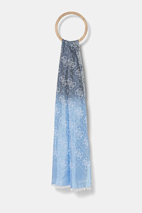 Šála Guess modrá barva, AW5247 MOD03