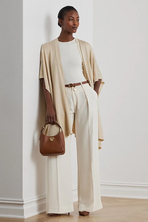 Lauren Ralph Lauren șal culoarea bej, uni, 454972537