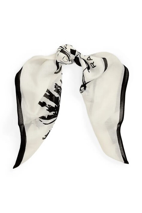 Ένα μεταξωτό μαντήλι Lauren Ralph Lauren χρώμα: μπεζ, 454972553