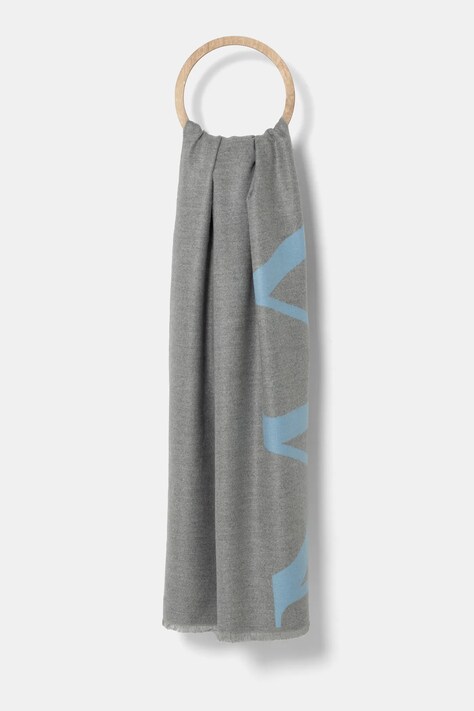 MAX&Co. fular femei, culoarea gri, cu imprimeu, 2516541036200