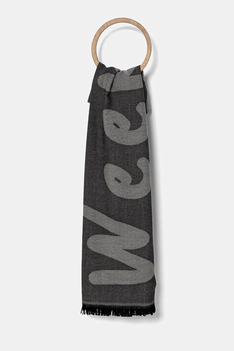Vlněná šála Weekend Max Mara černá barva, 2515541064600