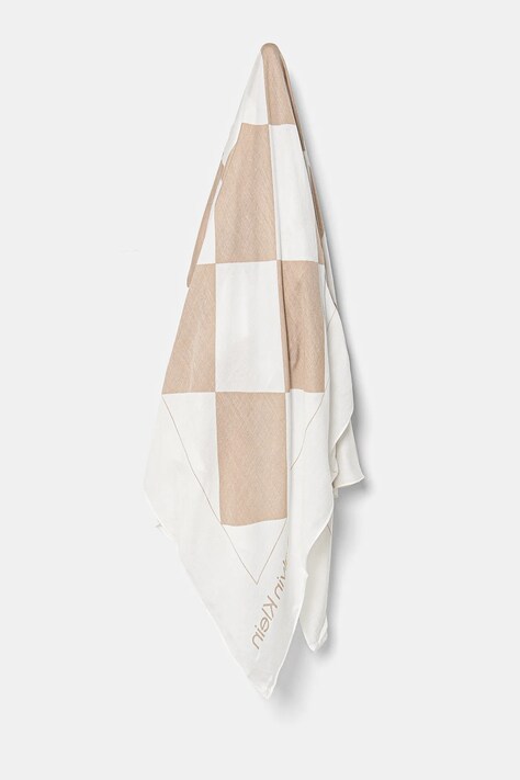 Šátek Calvin Klein béžová barva, K60K613232