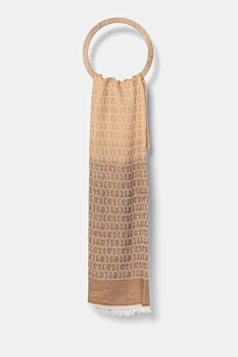 Šála Guess hnědá barva, AW5279 COT03
