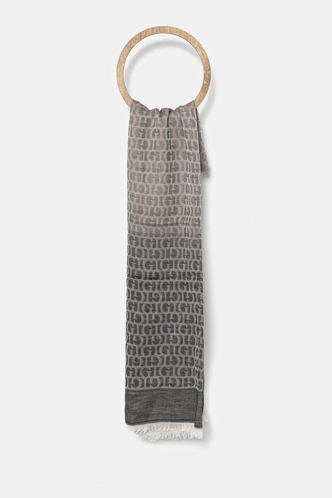 Šála Guess černá barva, AW5279 COT03