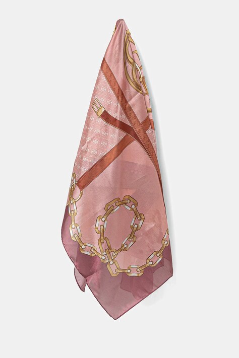 Šátek Guess růžová barva, AW5301 SIL03