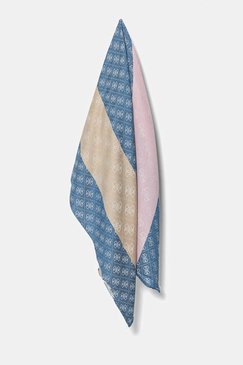 Шал Guess дамски в синьо с десен AW5312 VIS03