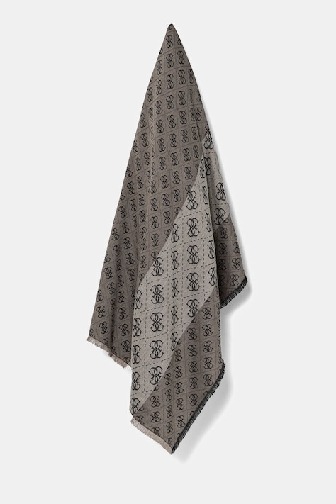 Šála Guess černá barva, AW5312 VIS03