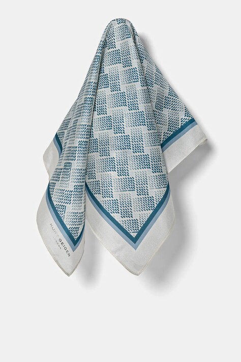 Шелковый платок на шею Kurt Geiger London женский цвет бежевый узор 2098645469