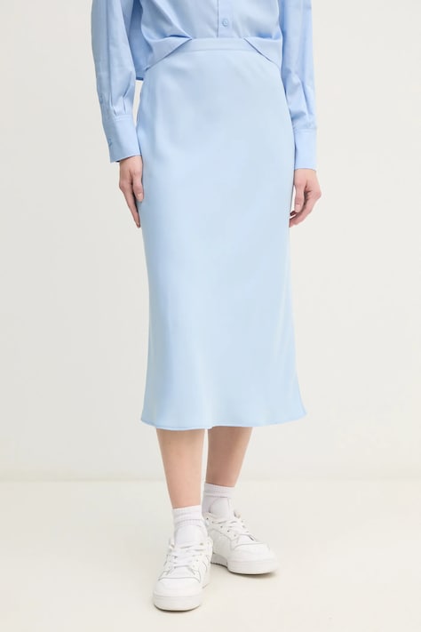 Calvin Klein spódnica kolor niebieski midi prosta K20K207884