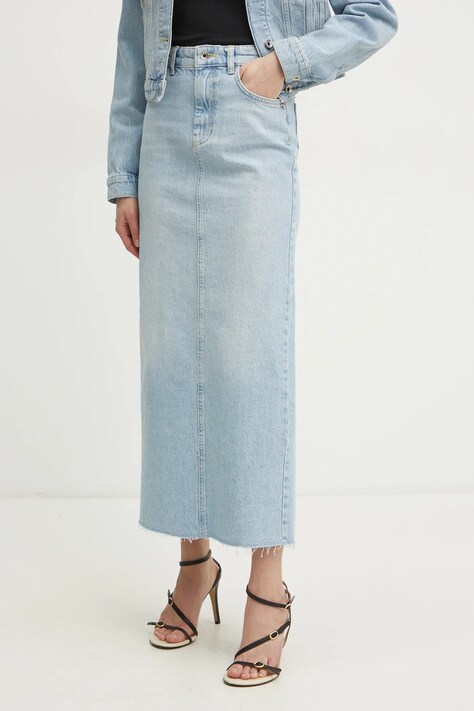 Patrizia Pepe fusta jeans maxi, drept, 8G0454 D1WZB